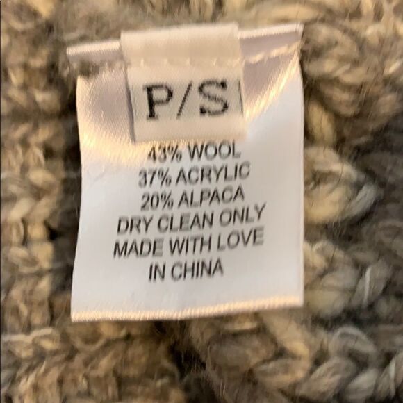 VPL grey & cream alpaca wool blend sweater dress - Picture 7 of 8